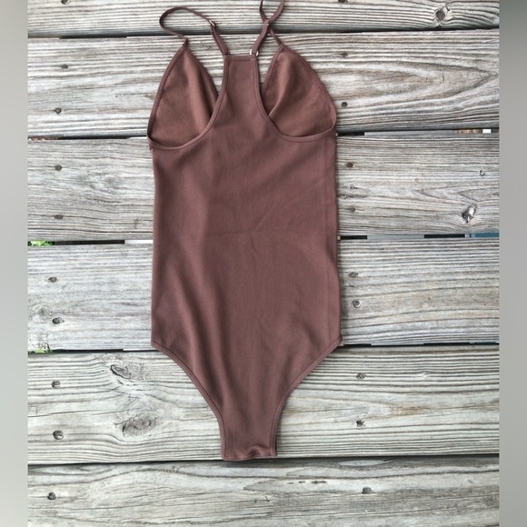 NWOT Free People Intimately Move Along Bodysuit Brown XS/S - Picture 4 of 4